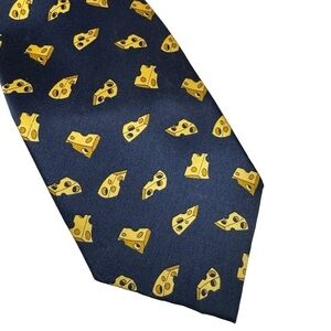 Tie Land Mouse Swiss cheese necktie men’s tie 100% silk